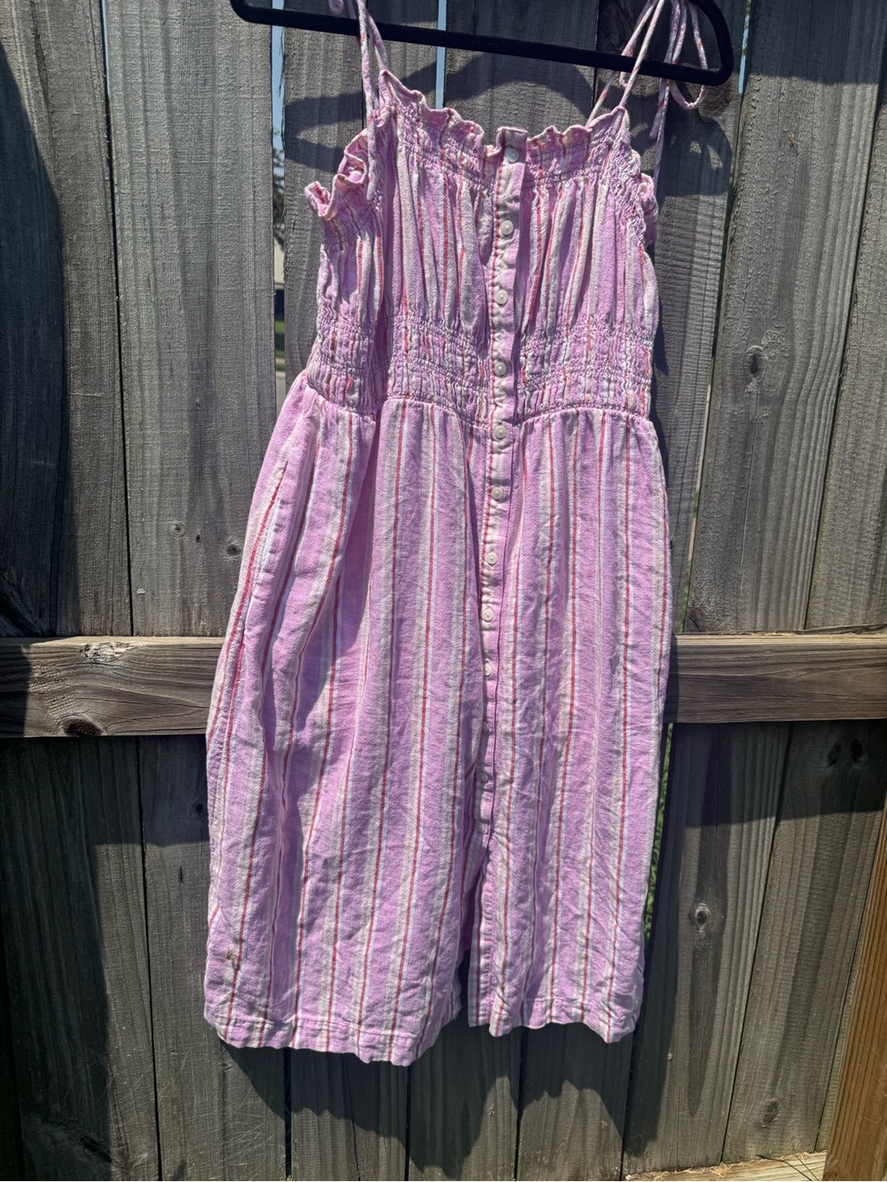 Universal Thread Pink Striped Sundress with Ruffle Bodice - Picture 2 of 6